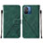 Funda de Cuero Cartera con Soporte Carcasa YB4 para Xiaomi Poco C55 Verde