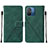 Funda de Cuero Cartera con Soporte Carcasa YB4 para Xiaomi Redmi 12C 4G Verde