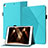 Funda de Cuero Cartera con Soporte Carcasa YX1 para Apple iPad 10.2 (2020) Azul Claro