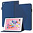 Funda de Cuero Cartera con Soporte Carcasa YX1 para Apple iPad Air 2 Azul
