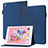 Funda de Cuero Cartera con Soporte Carcasa YX1 para Apple iPad Air Azul