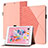 Funda de Cuero Cartera con Soporte Carcasa YX1 para Apple iPad Air Oro Rosa