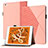 Funda de Cuero Cartera con Soporte Carcasa YX1 para Apple iPad Mini 4 Oro Rosa