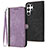 Funda de Cuero Cartera con Soporte Carcasa YX1 para Samsung Galaxy S22 Ultra 5G Morado