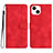 Funda de Cuero Cartera con Soporte Carcasa YX2 para Apple iPhone 13 Rojo Rosa