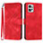 Funda de Cuero Cartera con Soporte Carcasa YX2 para Motorola Moto G Power 5G (2023) Rojo