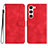 Funda de Cuero Cartera con Soporte Carcasa YX2 para Samsung Galaxy S23 Plus 5G Rojo