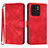 Funda de Cuero Cartera con Soporte Carcasa YX3 para Motorola Moto Edge (2023) 5G Rojo
