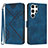 Funda de Cuero Cartera con Soporte Carcasa YX3 para Samsung Galaxy S22 Ultra 5G Azul
