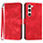 Funda de Cuero Cartera con Soporte Carcasa YX3 para Samsung Galaxy S23 Plus 5G Rojo