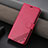 Funda de Cuero Cartera con Soporte Carcasa YZ3 para Apple iPhone 14 Plus Rosa Roja