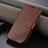 Funda de Cuero Cartera con Soporte Carcasa YZ3 para Apple iPhone 14 Pro Max Marron