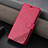 Funda de Cuero Cartera con Soporte Carcasa YZ3 para Apple iPhone 14 Rosa Roja