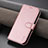 Funda de Cuero Cartera con Soporte Carcasa YZ5 para Apple iPhone 14 Pro Oro Rosa