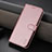 Funda de Cuero Cartera con Soporte Carcasa YZ5 para Apple iPhone 14 Rosa Roja