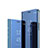 Funda de Cuero Cartera con Soporte Espejo Carcasa L01 para Apple iPhone 12 Azul