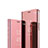 Funda de Cuero Cartera con Soporte Espejo Carcasa L01 para Apple iPhone 12 Mini Oro Rosa