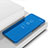 Funda de Cuero Cartera con Soporte Espejo Carcasa L01 para Oppo A54 5G Azul