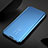 Funda de Cuero Cartera con Soporte Espejo Carcasa L01 para Samsung Galaxy M23 5G Azul