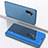 Funda de Cuero Cartera con Soporte Espejo Carcasa L02 para Samsung Galaxy Note 10 5G Azul Cielo