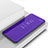 Funda de Cuero Cartera con Soporte Espejo Carcasa L02 para Samsung Galaxy S22 5G Morado