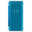Funda de Cuero Cartera con Soporte Espejo Carcasa L02 para Samsung Galaxy S7 Edge G935F Azul Cielo