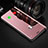 Funda de Cuero Cartera con Soporte Espejo Carcasa L02 para Xiaomi Mi Note 10 Lite Rosa