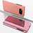 Funda de Cuero Cartera con Soporte Espejo Carcasa L03 para Xiaomi Poco X3 NFC Oro Rosa