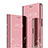 Funda de Cuero Cartera con Soporte Espejo Carcasa L04 para Huawei Mate 20 Pro Oro Rosa