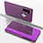 Funda de Cuero Cartera con Soporte Espejo Carcasa L04 para Samsung Galaxy A11 Morado