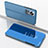 Funda de Cuero Cartera con Soporte Espejo Carcasa L04 para Xiaomi Mi 12 Pro 5G Azul