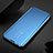 Funda de Cuero Cartera con Soporte Espejo Carcasa M03 para Samsung Galaxy S20 5G Azul