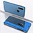 Funda de Cuero Cartera con Soporte Espejo Carcasa para Huawei Enjoy 9s Azul