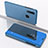 Funda de Cuero Cartera con Soporte Espejo Carcasa para Samsung Galaxy A40 Azul