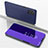 Funda de Cuero Cartera con Soporte Espejo Carcasa para Samsung Galaxy A72 5G Morado