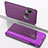 Funda de Cuero Cartera con Soporte Espejo Carcasa para Samsung Galaxy M01s Morado