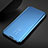 Funda de Cuero Cartera con Soporte Espejo Carcasa para Samsung Galaxy M21 Azul