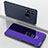 Funda de Cuero Cartera con Soporte Espejo Carcasa para Samsung Galaxy M40 Morado