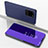 Funda de Cuero Cartera con Soporte Espejo Carcasa para Samsung Galaxy S20 Ultra Morado