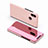 Funda de Cuero Cartera con Soporte Espejo Carcasa para Xiaomi Mi 8 Oro Rosa