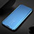 Funda de Cuero Cartera con Soporte Espejo Carcasa para Xiaomi Redmi Note 8 Azul