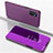 Funda de Cuero Cartera con Soporte Espejo Carcasa ZL1 para Samsung Galaxy M52 5G Purpura Claro