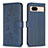 Funda de Cuero Cartera con Soporte Flores Carcasa BF1 para Google Pixel 8a 5G Azul