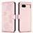 Funda de Cuero Cartera con Soporte Flores Carcasa BF1 para Google Pixel 8a 5G Oro Rosa