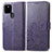 Funda de Cuero Cartera con Soporte Flores Carcasa para Google Pixel 5a 5G Morado