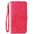 Funda de Cuero Cartera con Soporte Flores Carcasa para Motorola Moto One Fusion Plus Rojo