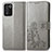 Funda de Cuero Cartera con Soporte Flores Carcasa para Oppo K9S 5G Gris