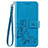 Funda de Cuero Cartera con Soporte Flores Carcasa para Sony Xperia 8 Lite Azul