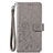 Funda de Cuero Cartera con Soporte Flores Carcasa para Sony Xperia 8 Lite Gris