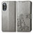 Funda de Cuero Cartera con Soporte Flores Carcasa para Xiaomi Poco F3 GT 5G Gris